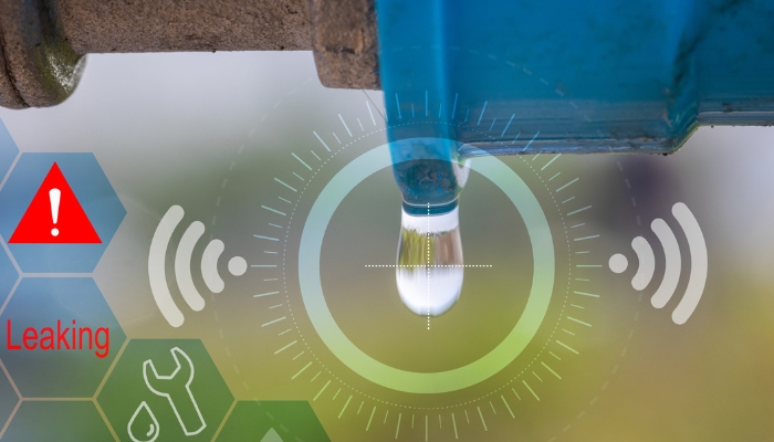 Water leak sensor alert