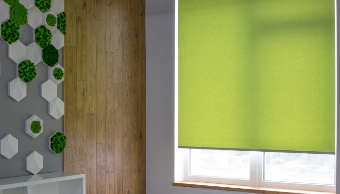 Covered aperture speakers and smart window shades creating a unique home design