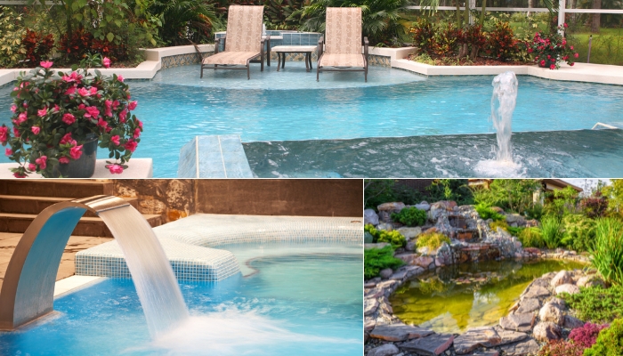 Grid of different pool ideas