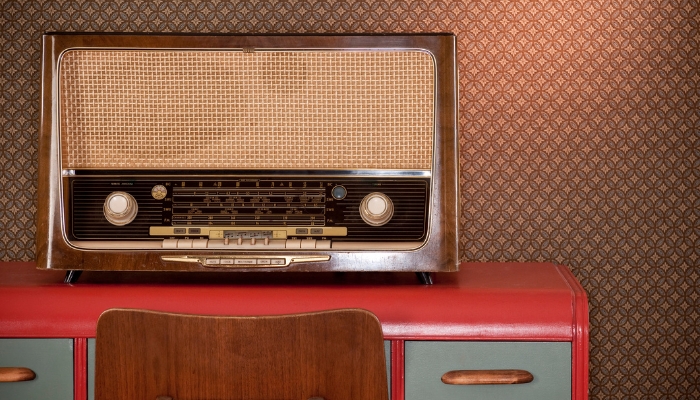 Vintage home radio set