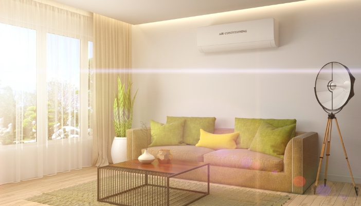 A well-lit home with natural lighting coming from the windows; biocentric lighting concept