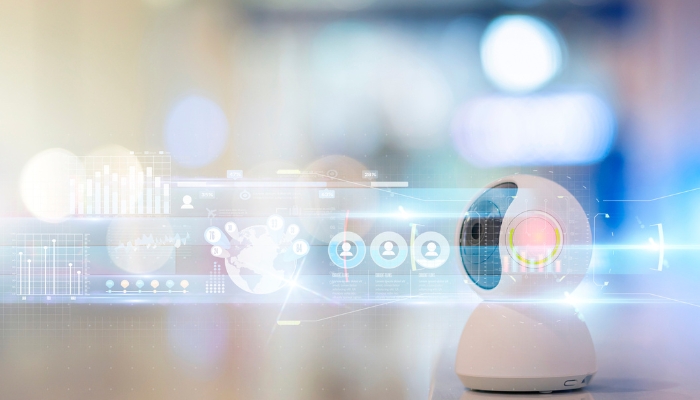 Wireless security camera with video analytics superimposed over it