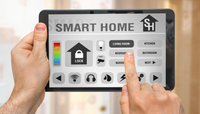 Closeup of a smart control central hub