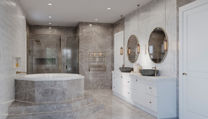 A luxury bathroom