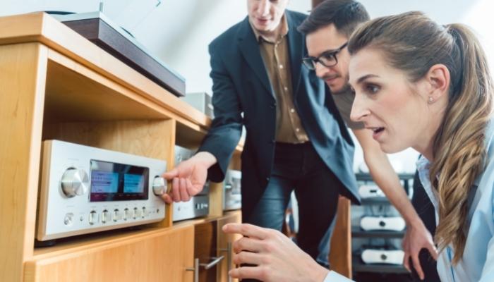 Couple amazed by the difference the right audio equipment makes