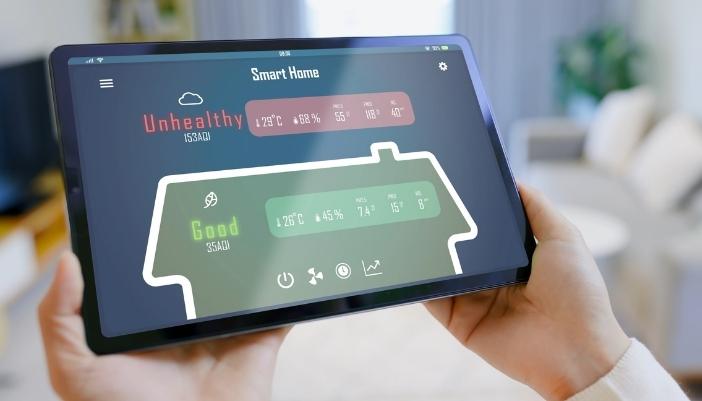 Control panel showing the right energy settings to save energy