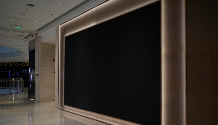 A blank digital signage screen, ready to provide clearer wayfinding instructions