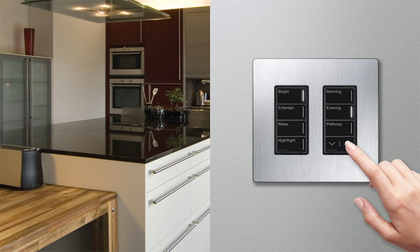 Lighting Control Panel installed in a modern kitchen space