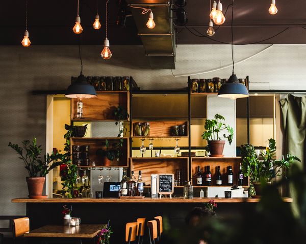 A stylish coffee bar