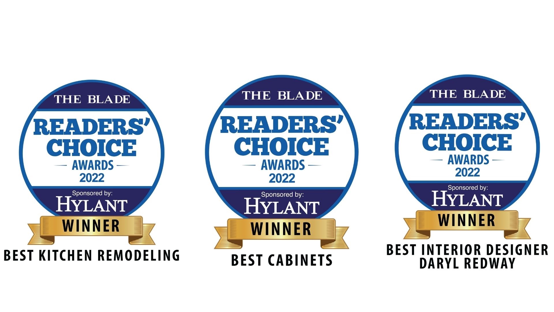 Graphic of awards Appliance Center of Toledo has won
