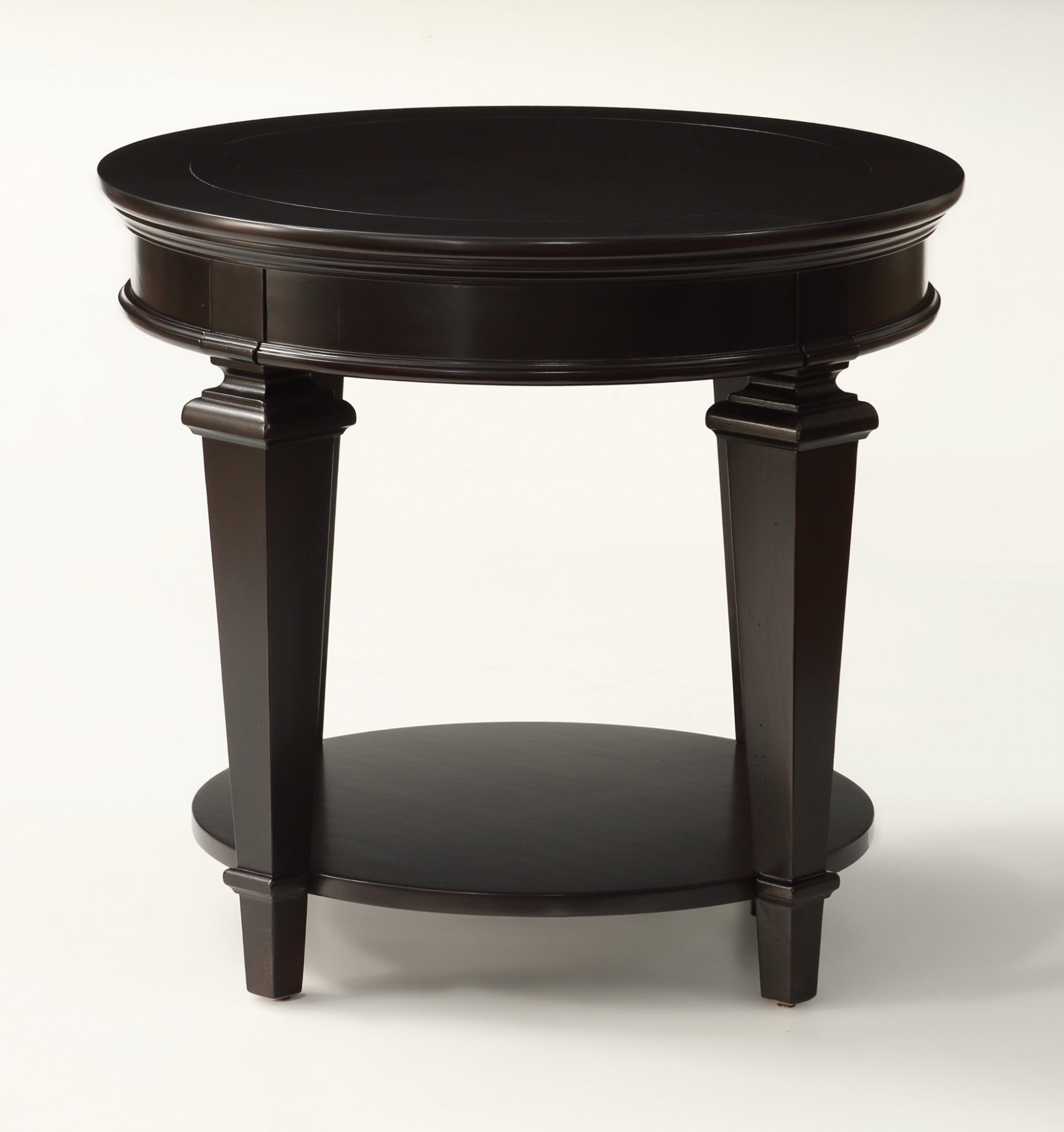 Image of Camberly side table in dark wood finish