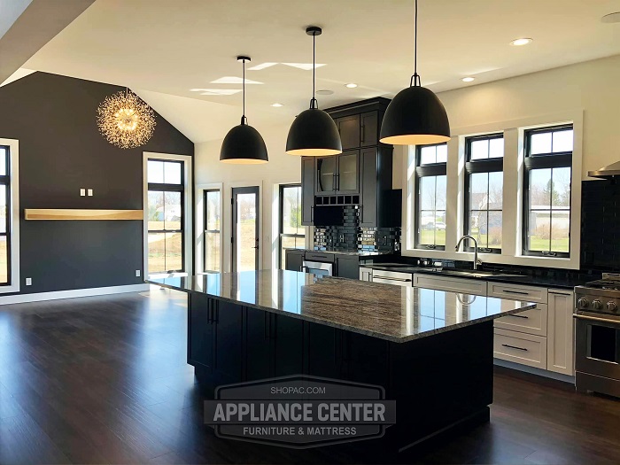 Modern kitchen island.