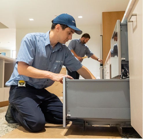 installing dish drawer