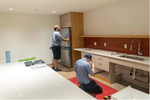 installing refrigerator