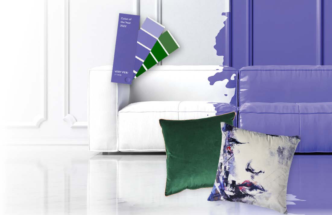 Un mélange de couleurs éclatantes comme le violet et le vert est très tendance en 2022.