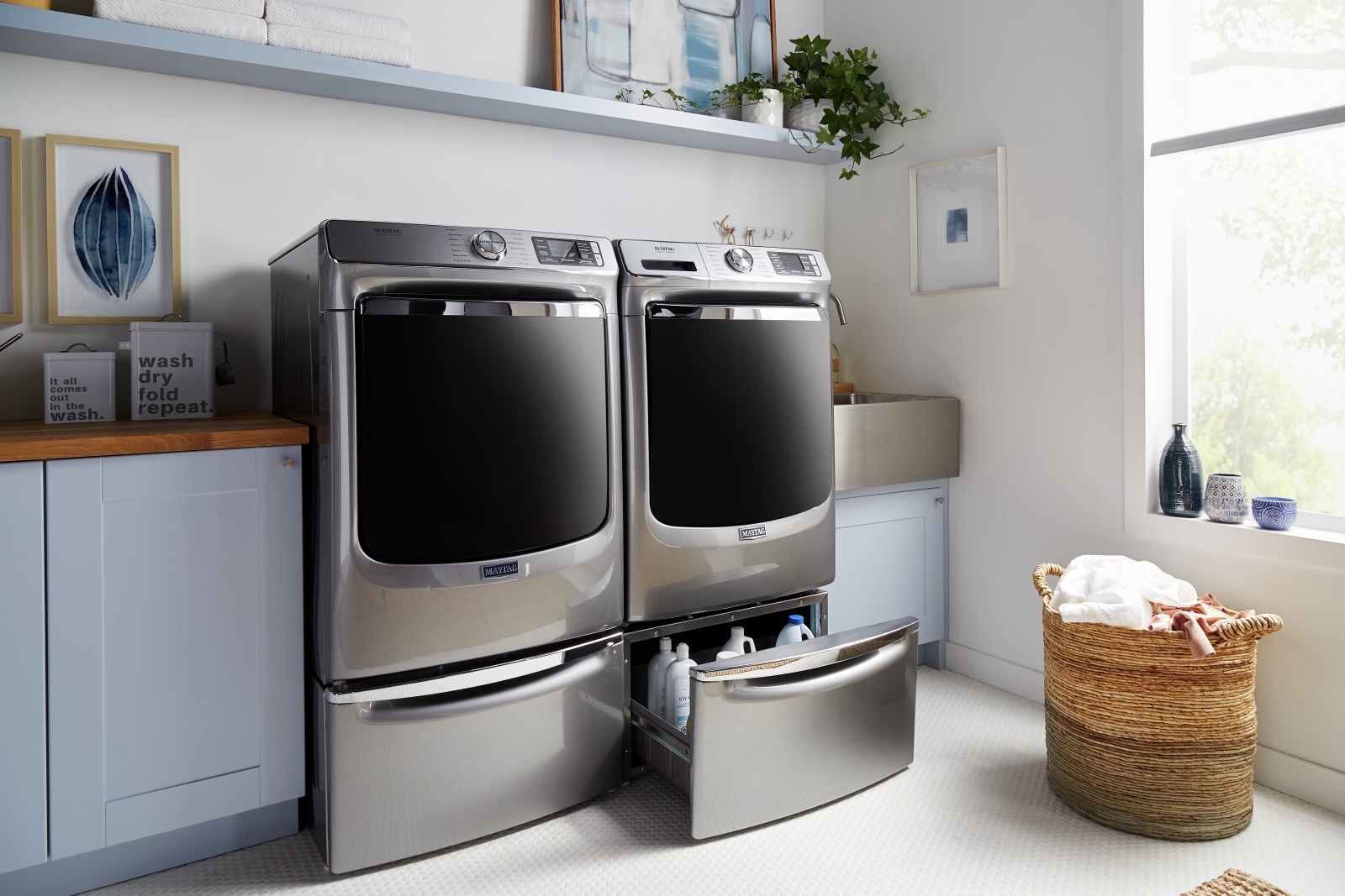 Brands like Maytag offer laundry solutions to help you keep your clothes looking their best.