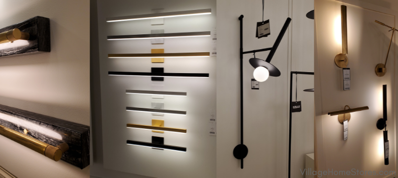 linear lighting including sconces and picture lights