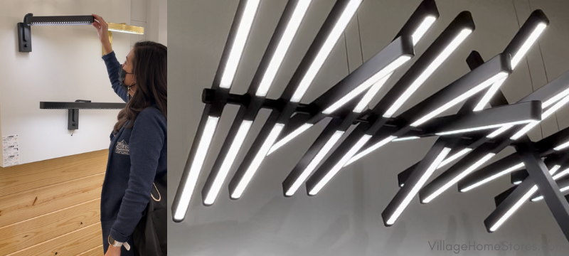LED lighting with linear straight styles