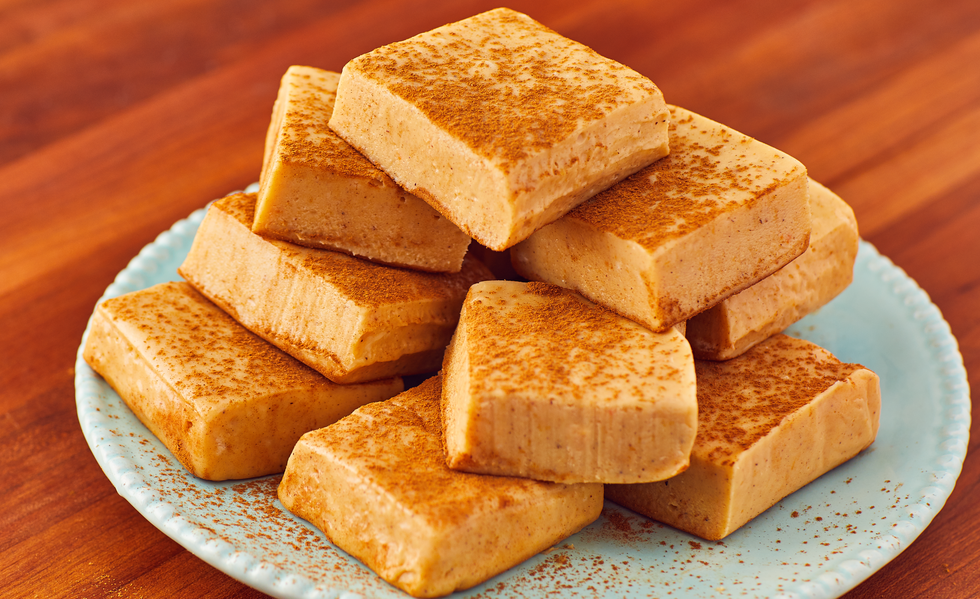 A platter of pumpkin fudge 