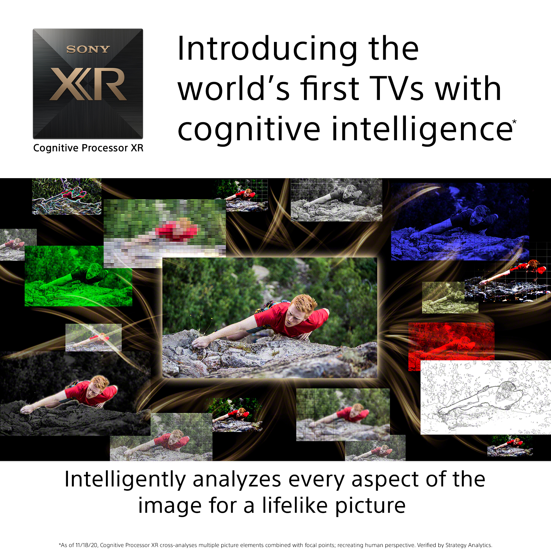 Sony’s Cognitive Processor XR processes critical components of picture quality.