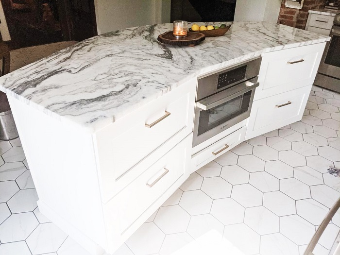Modern kitchen island.