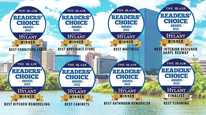 Design of several award ribbons for The Blade readers' choice. 