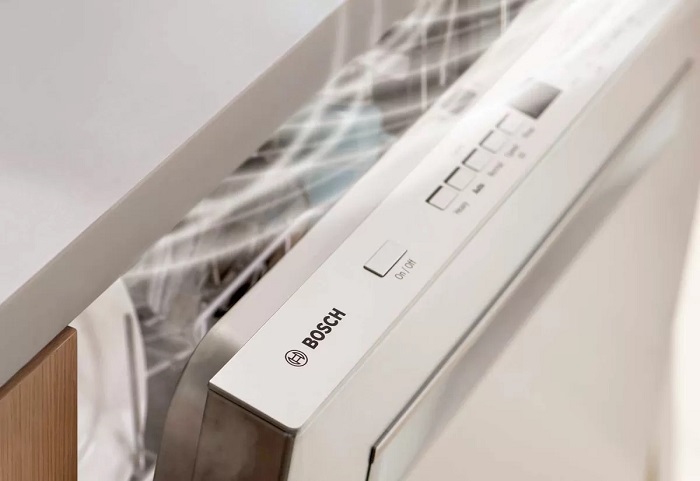 Dishwasher opened and air coming through.