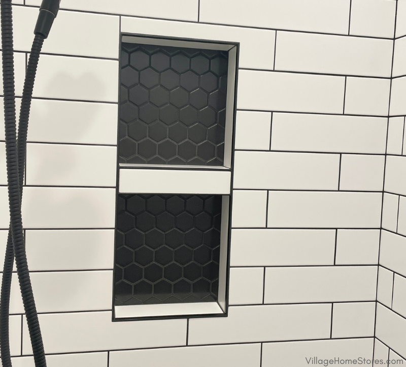 tiled shelf