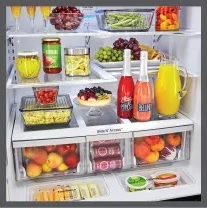 adjustable racks in a fridge