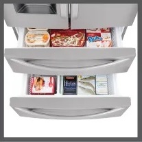 extra drawer in a fridge