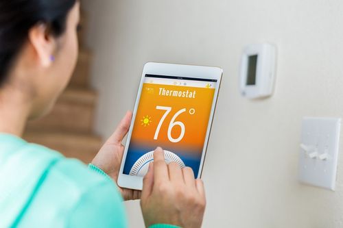Home Climate Control on Tablet