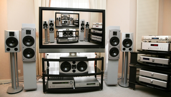 Retro home theater setup