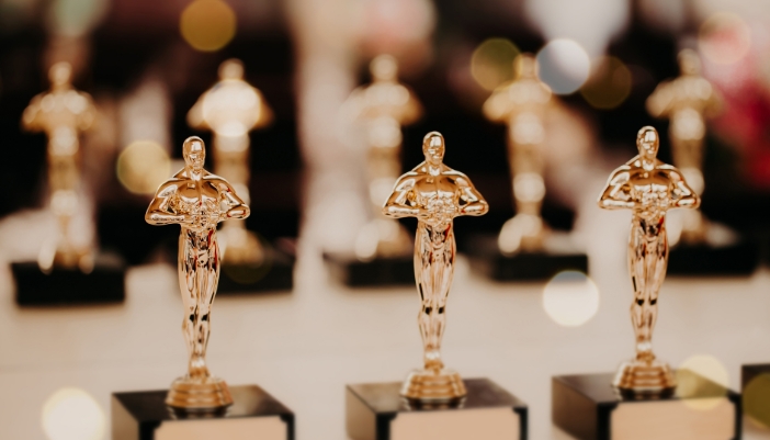Closeup of film awards