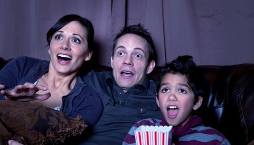 Family Watching Exiting Movie