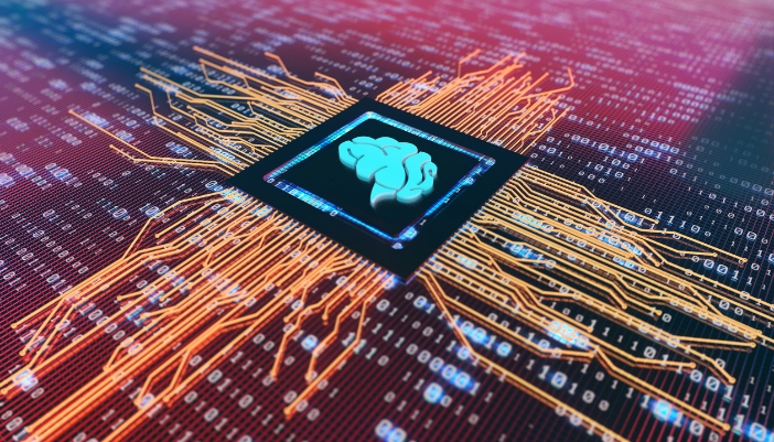A concept image of a TV processor as the brain of the TV