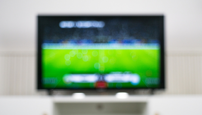 TV screen with fuzzy picture
