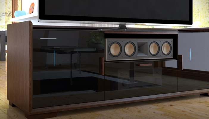 AV cabinet with speakers