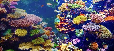 A side by side comparison of Sony’s 4K projector resolution 