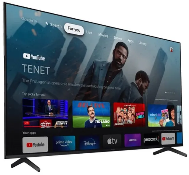 A Sony TV displaying the many apps users can use 