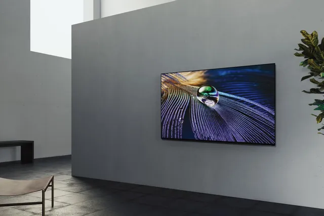 Sony 65” BRAVIA XR OLED 4K TV displayed in a high-end living room 