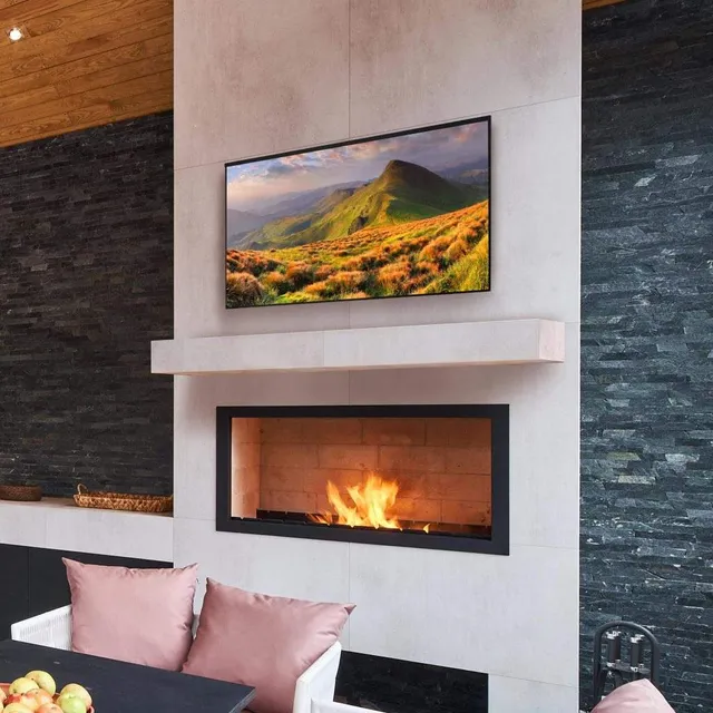 Outdoor TV Above Fireplace 