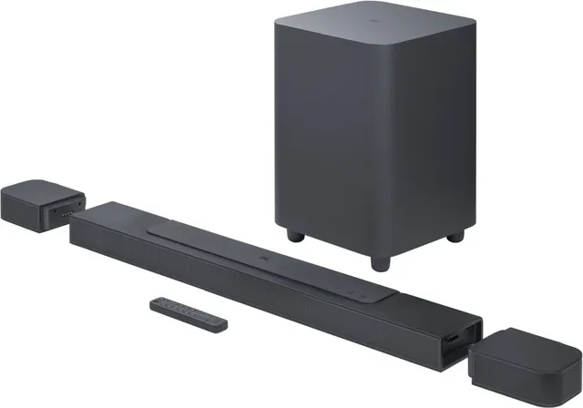 Front view of the JBL Bar 700 5.1 wireless surround sound system 