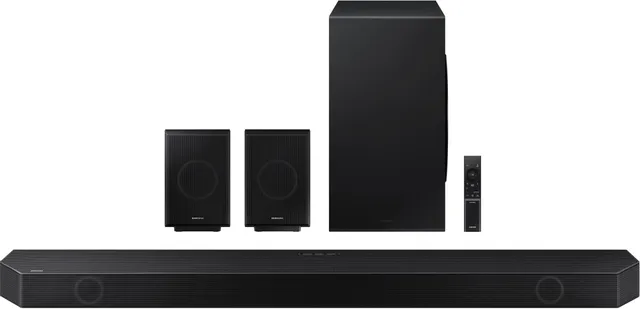 Front view of the Samsung HW-Q990B/ZA 11.1.4 wireless surround sound system 
