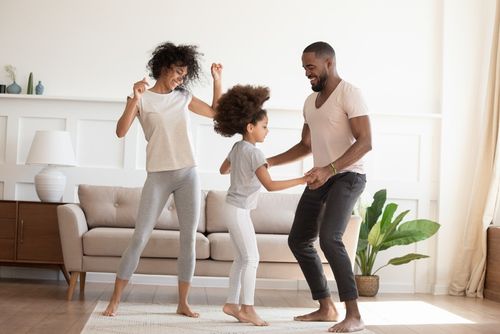 Family Dancing to Music