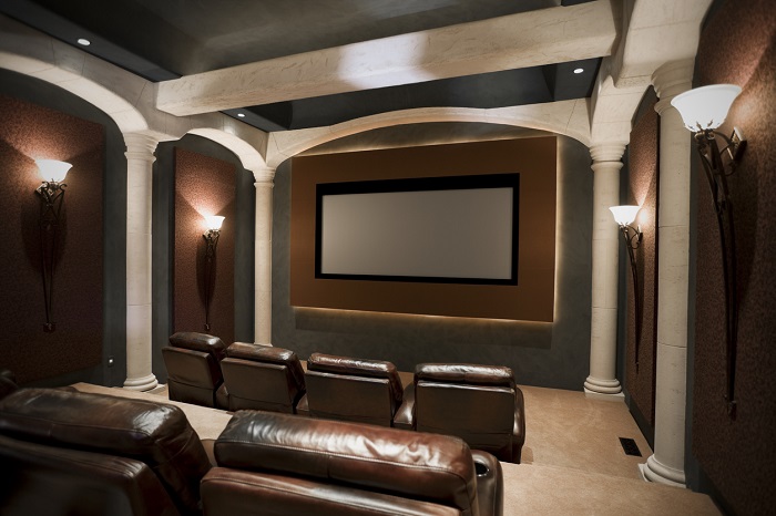 Luxurious home theatre.