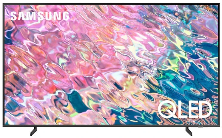 Front view of the Samsung QN65Q60BAFXZA 65” LED TV 