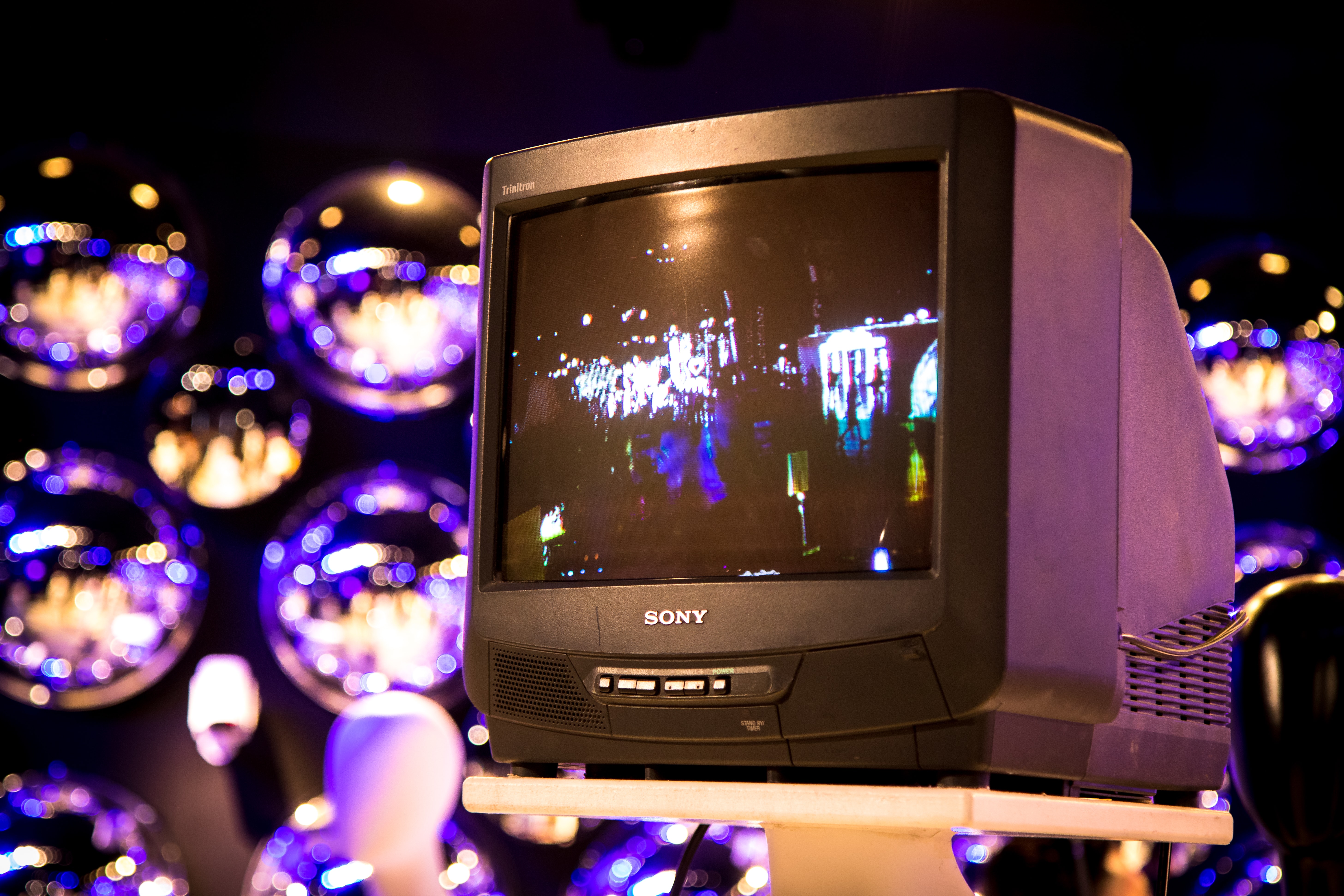 Sony box TV on table