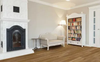 The COREtec Ludlow vinyl flooring in a living area 