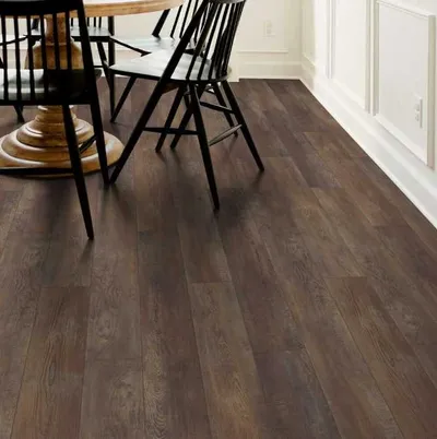 The Shaw Floor Resilient Residential flooring in Great Basin II finish in a kitchen 