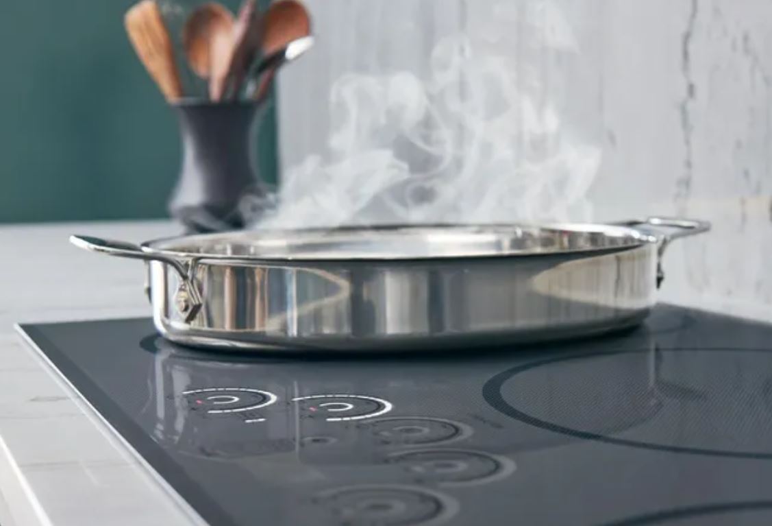 cooking pan on induction cooktop